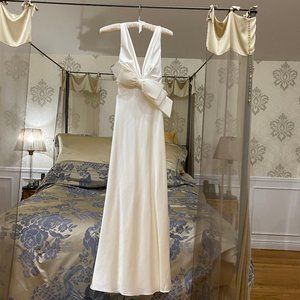 Pnina Tornai Silk Trumpet Wedding Gown